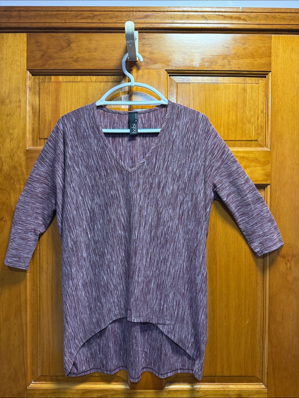 bobi Heathered Plum V-Neck Tunic